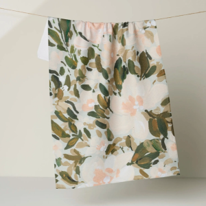 Painted Blossoms Tea Towel