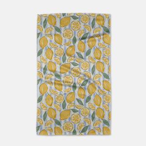 Sour Lemon Stripes Tea Towel